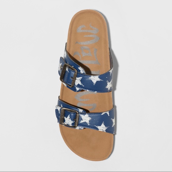 Mad Love Keava Navy Americana Footbed Sandal NWT - Picture 3 of 3